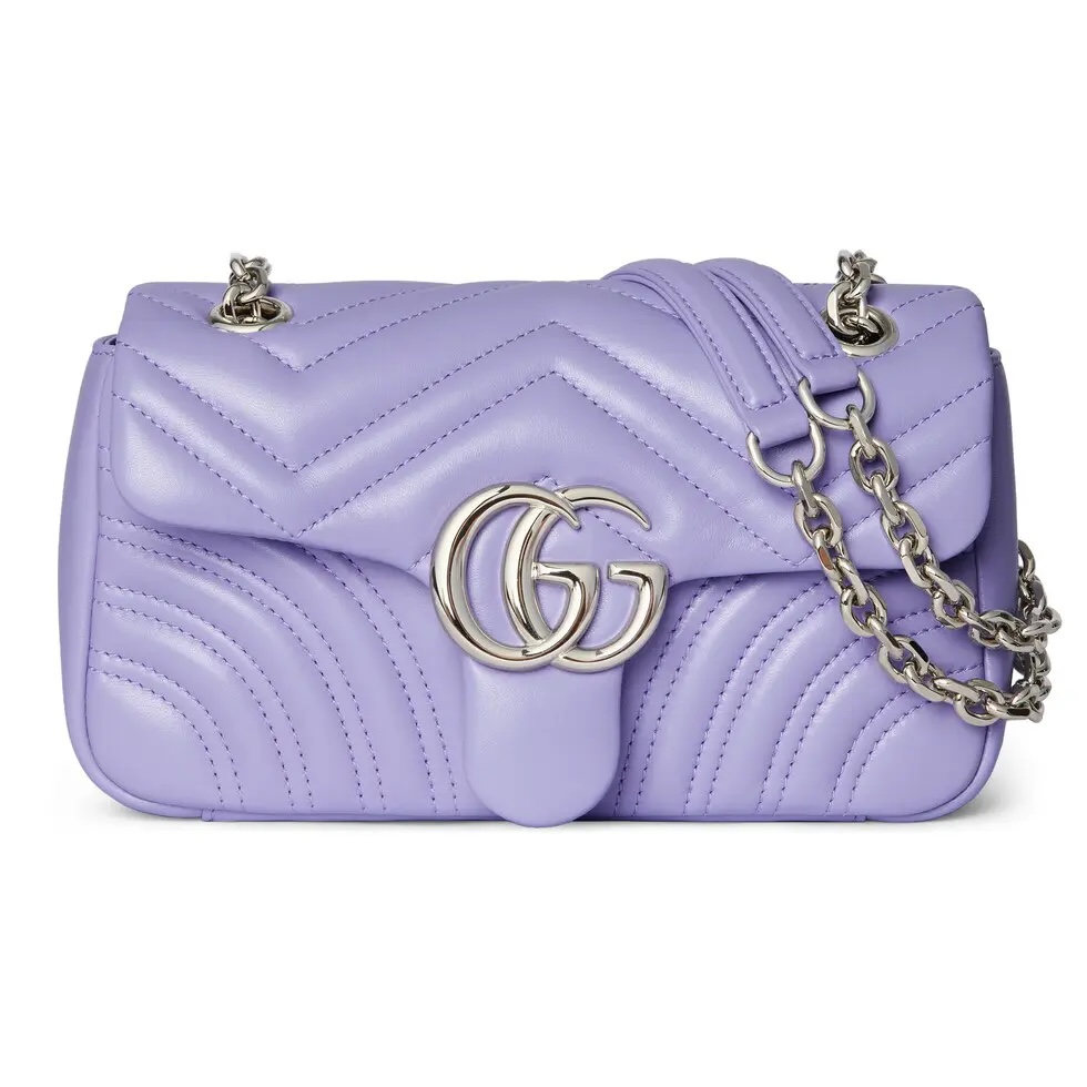 [TOP] GUCCI GG Marmont Bag 22x 12.5x 6 cm - Light Purple