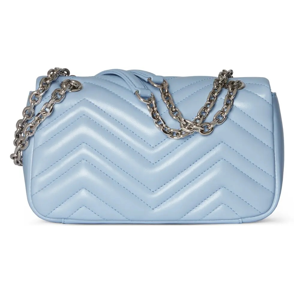 [TOP] GUCCI GG Marmont Bag 22x 12.5x 6 cm - Light Blue
