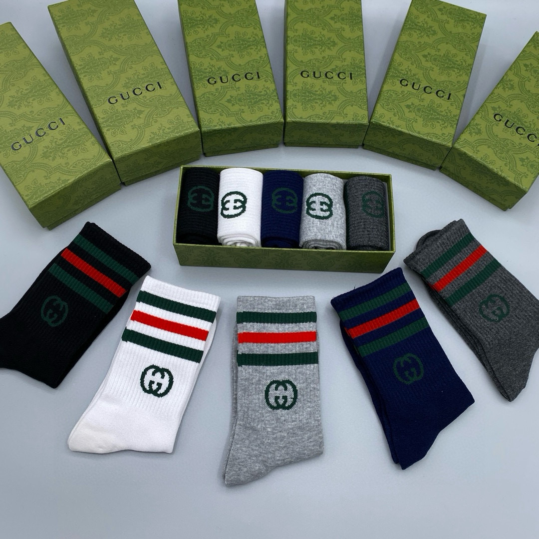 [TOP] CELINE Socks - 5 Pieces as a Set