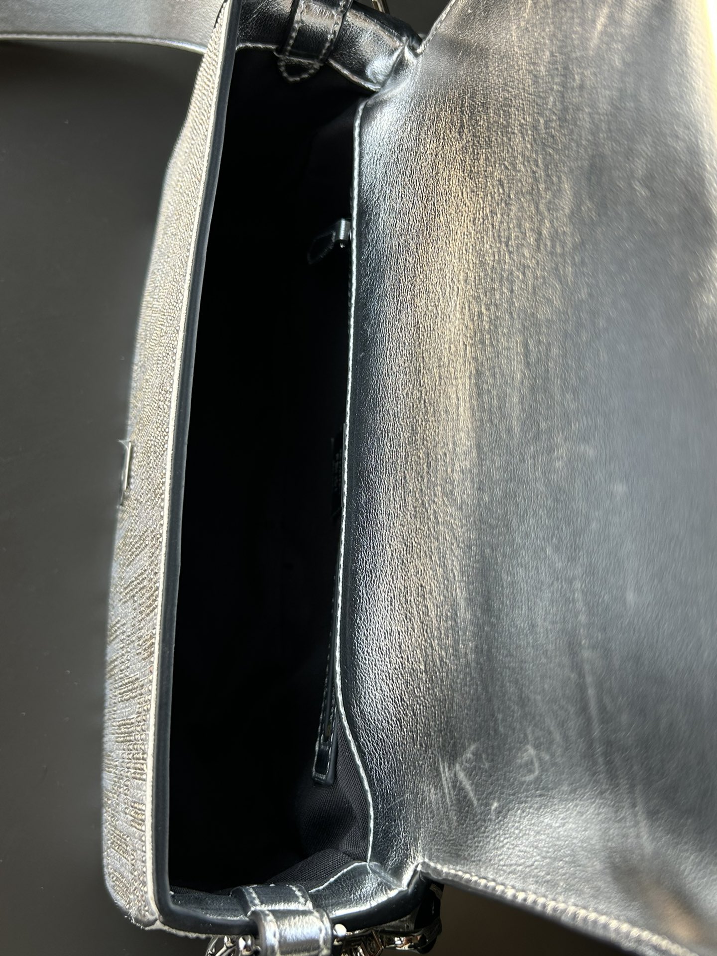 [TOP] FENDI Full Medium Baguette Bag 26*15*5cm - Silver