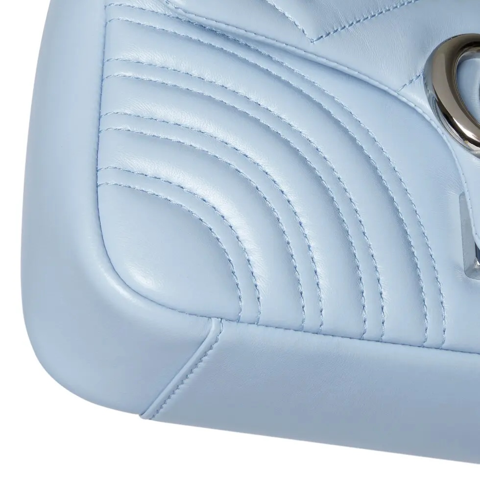 [TOP] GUCCI GG Marmont Bag 22x 12.5x 6 cm - Light Blue