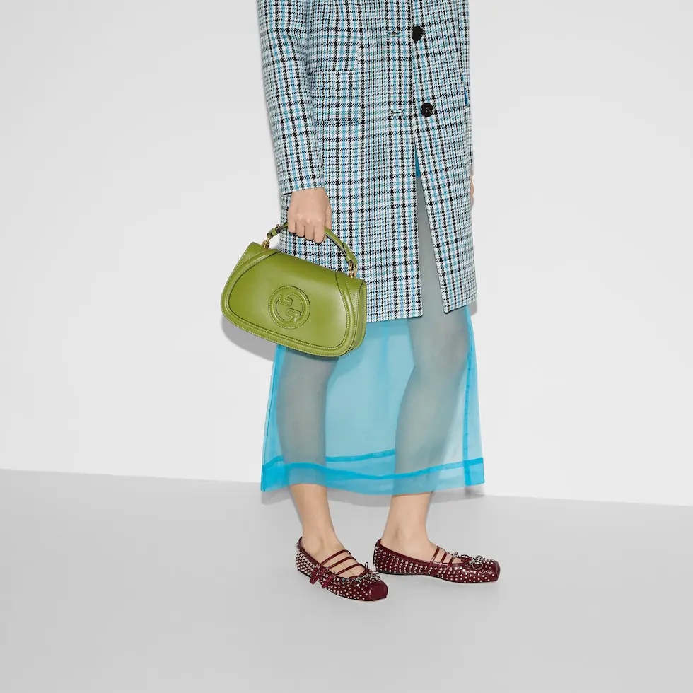 [TOP] GUCCI Blondie Handbag 26.5x 16.5x 8.5cm - Green