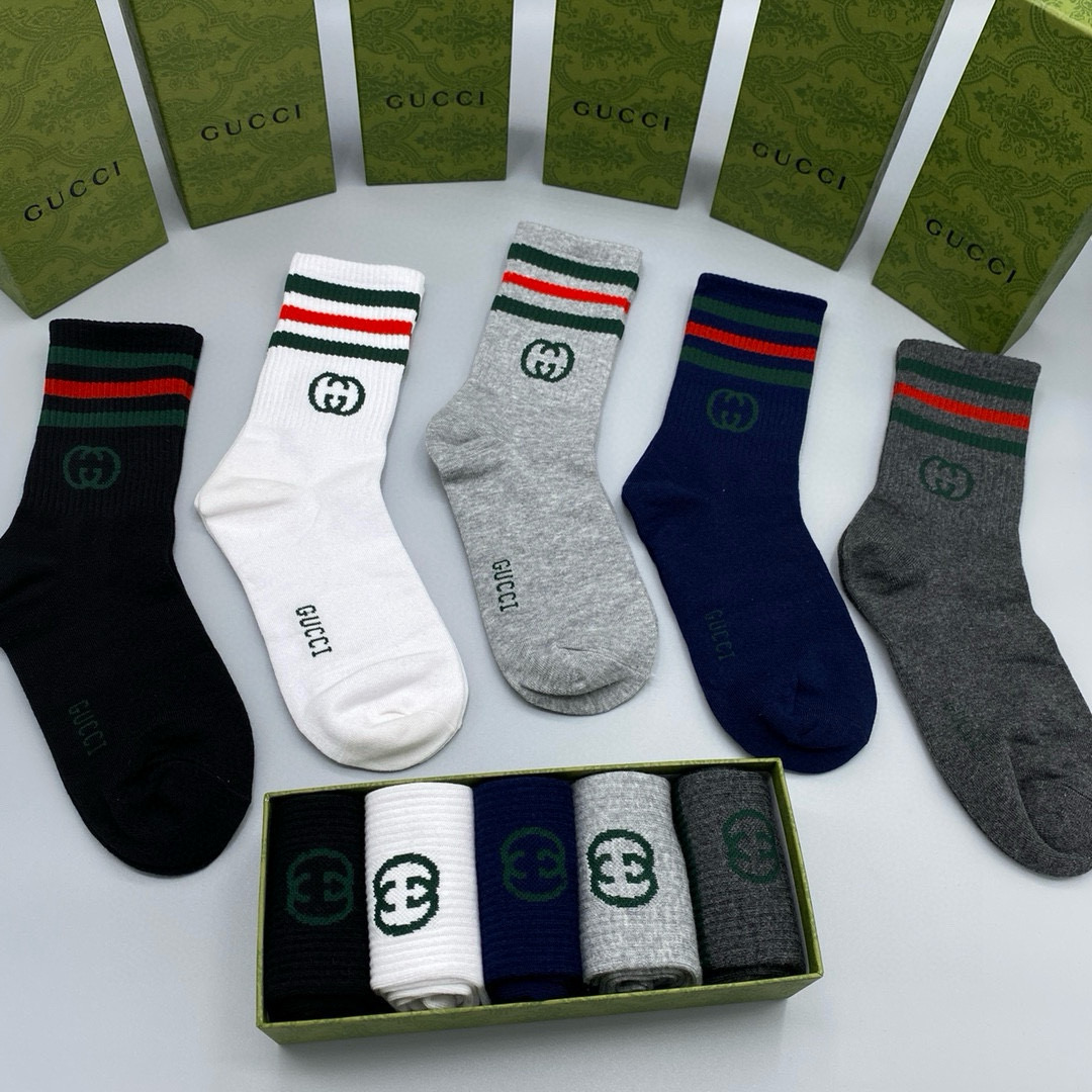 [TOP] CELINE Socks - 5 Pieces as a Set