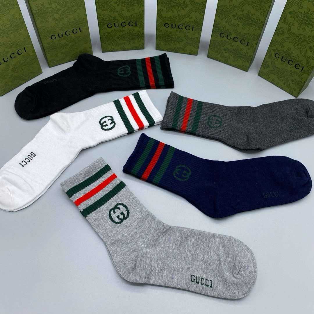 [TOP] CELINE Socks - 5 Pieces as a Set