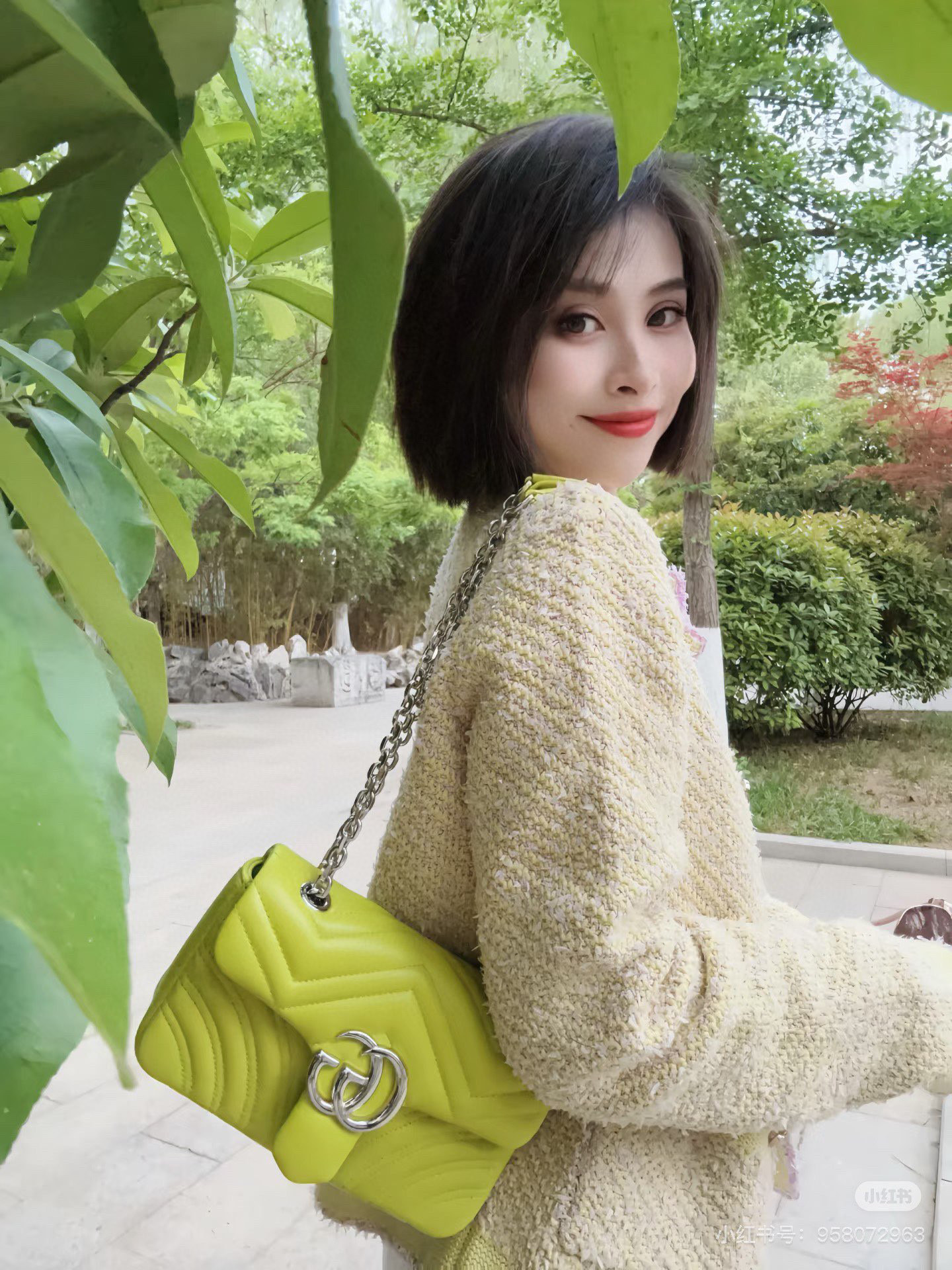 [TOP] GUCCI GG Marmont Bag 22x 12.5x 6 cm - Fluorescent Green