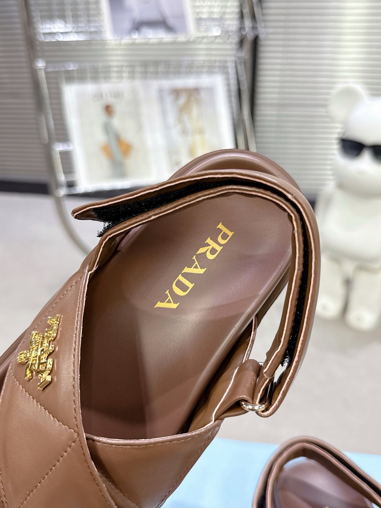 [TOP] PRADA Thick Sole Sandals - Brown