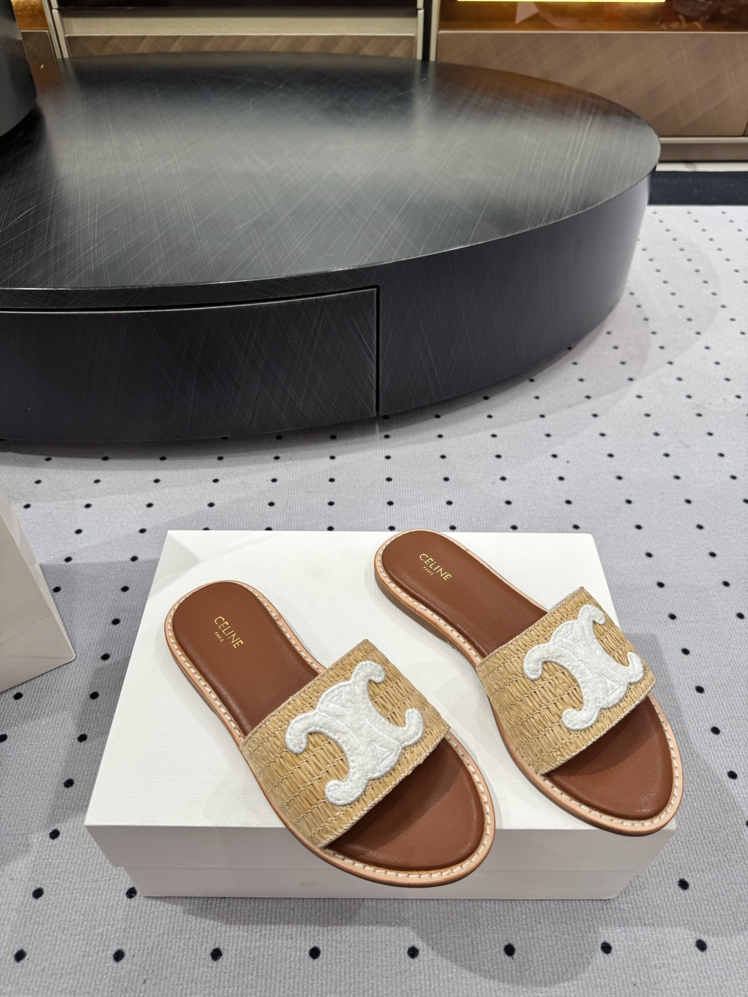 [TOP] CELINE Weaving Slippers - 3 Colors