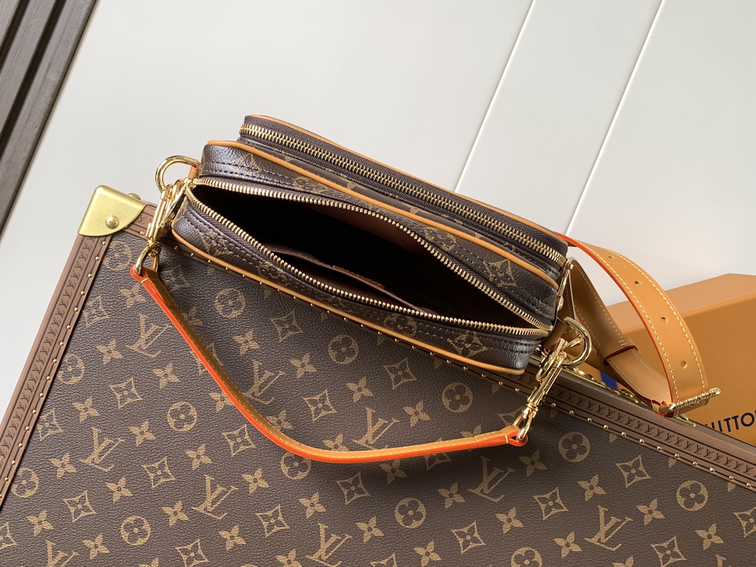 [TOP] Louis Vuitton LV Monogram Archive Nil Handbag 25*17.5*11cm - Brown