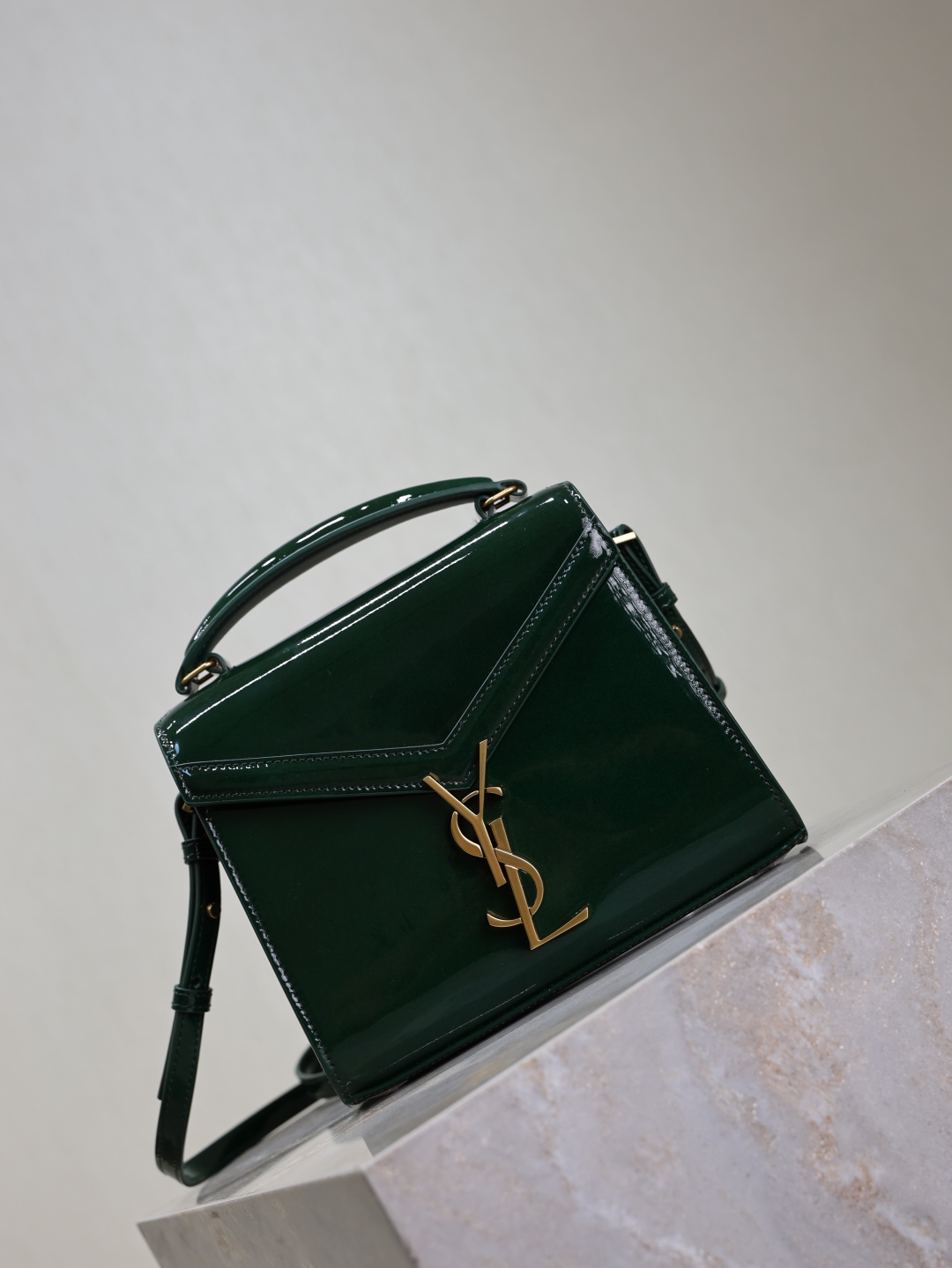 [TOP] Yves Saint Laurent YSL Cassandra Mini Handbag 20×16×7.5cm- Green&GHW