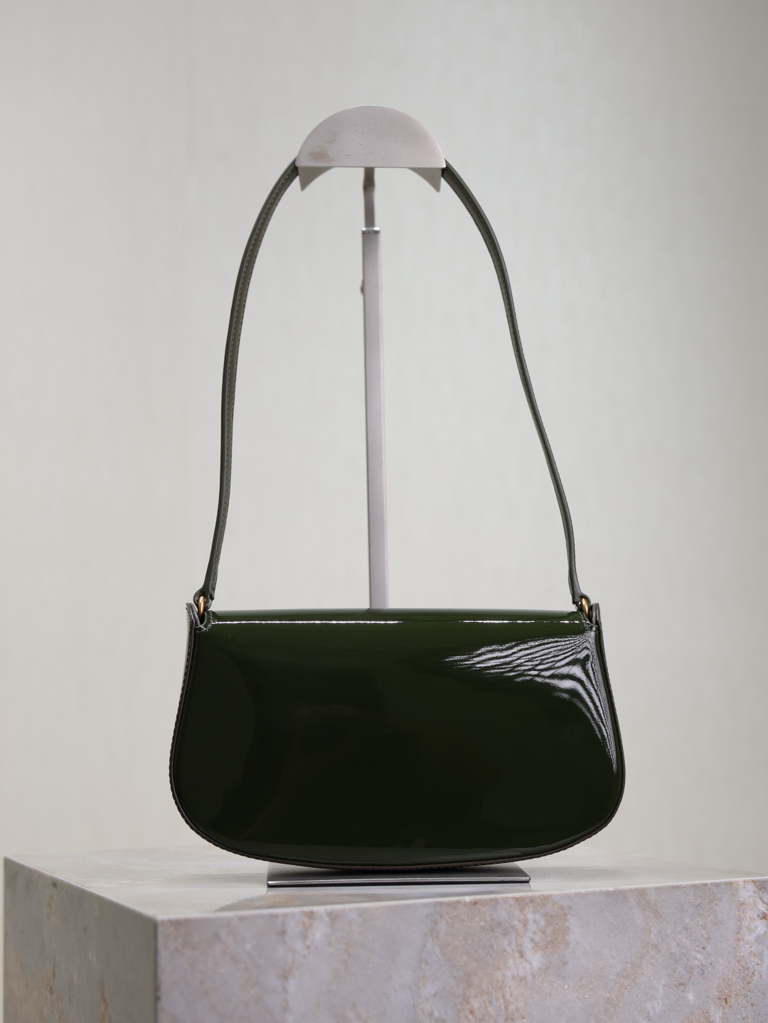 [TOP] Yves Saint Laurent YSL Voltaire Mini Patent Skin Underarms Bags 17.5×13.5×5cm - Green&GWH