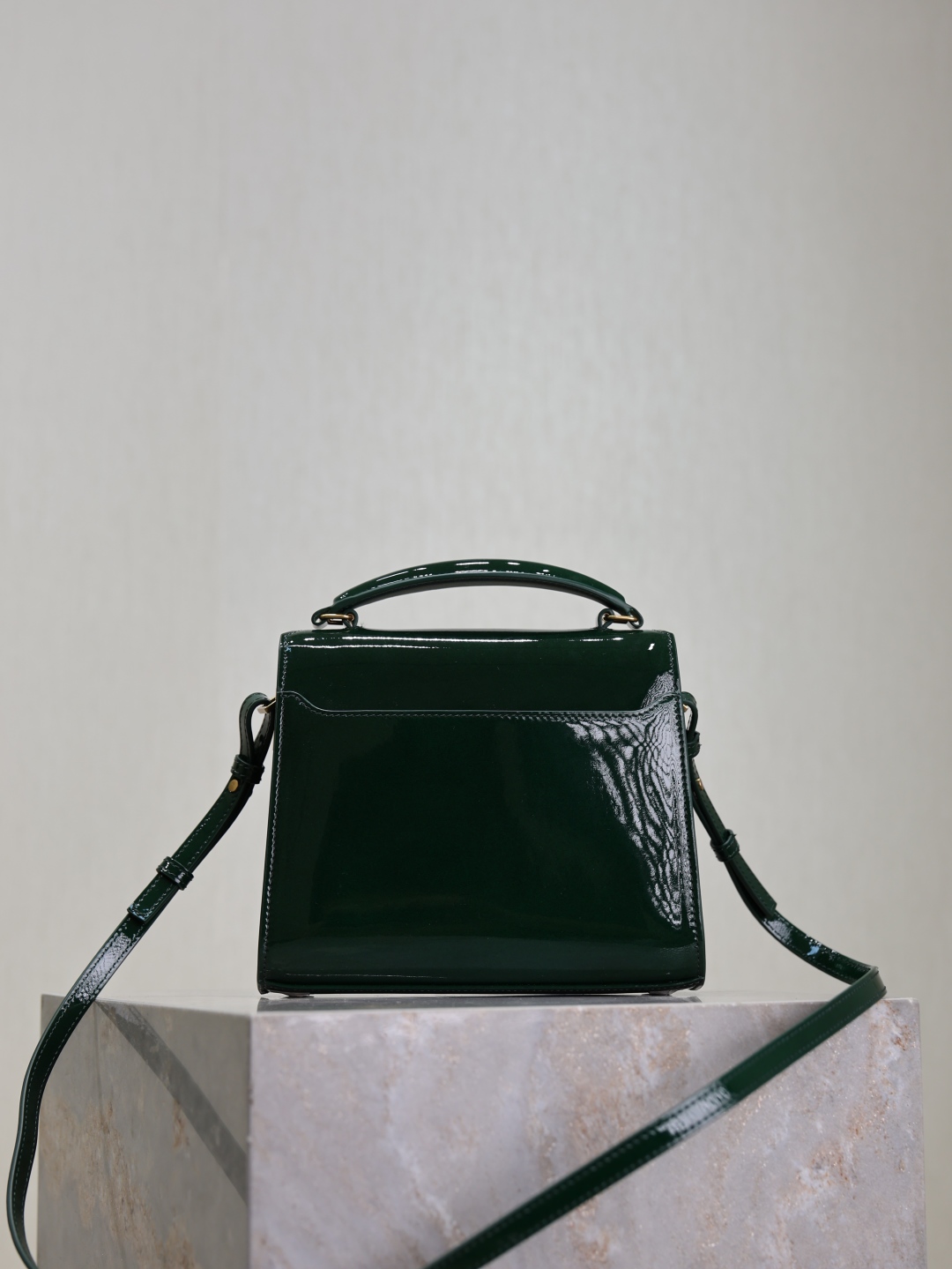 [TOP] Yves Saint Laurent YSL Cassandra Mini Handbag 20×16×7.5cm- Green&GHW