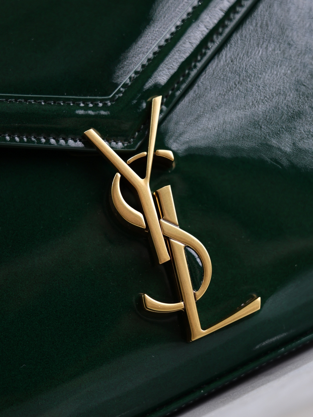 [TOP] Yves Saint Laurent YSL Cassandra Mini Handbag 20×16×7.5cm- Green&GHW