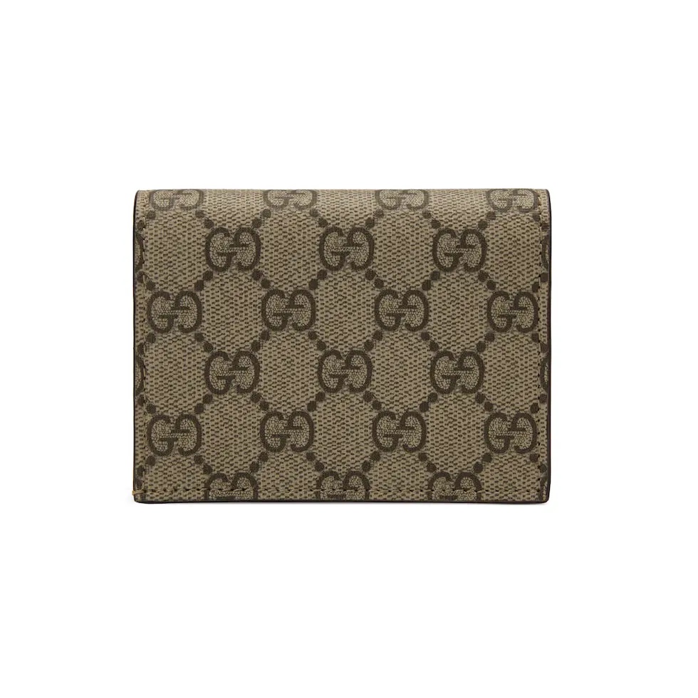 [TOP] GUCCI GG Monogram Wallet 11 x 8.5 x 3 cm -Gold
