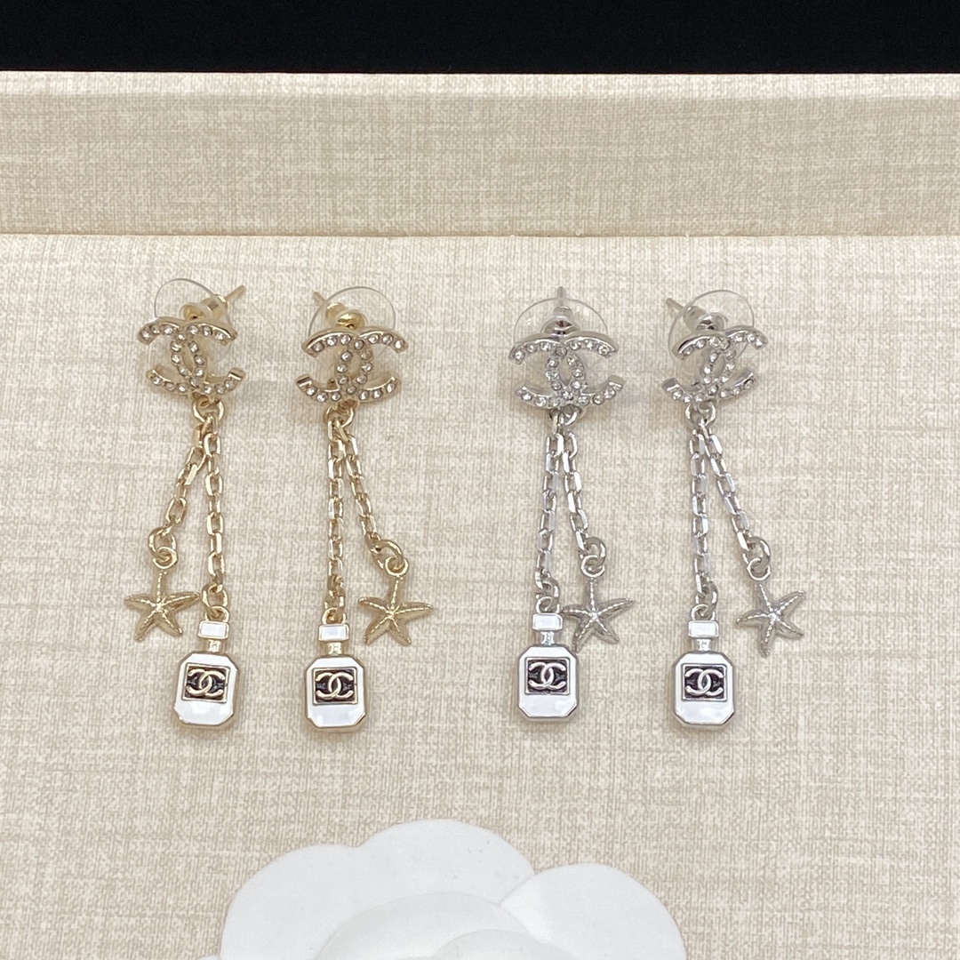 [TOP] CHANEL CC Earrings - 2 Colors