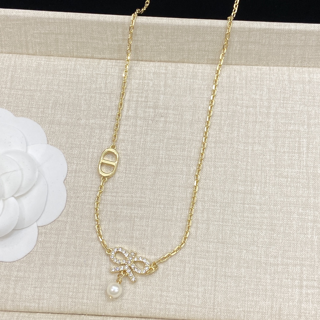 [TOP] Christian Dior Necklace/Bracelet/Earrings/Brooch - Gold