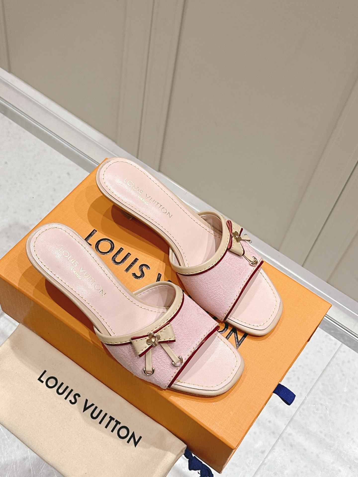 [TOP] Louis Vuitton LV x TM 5.5cm High-Heeled Slippers - 3 Colour