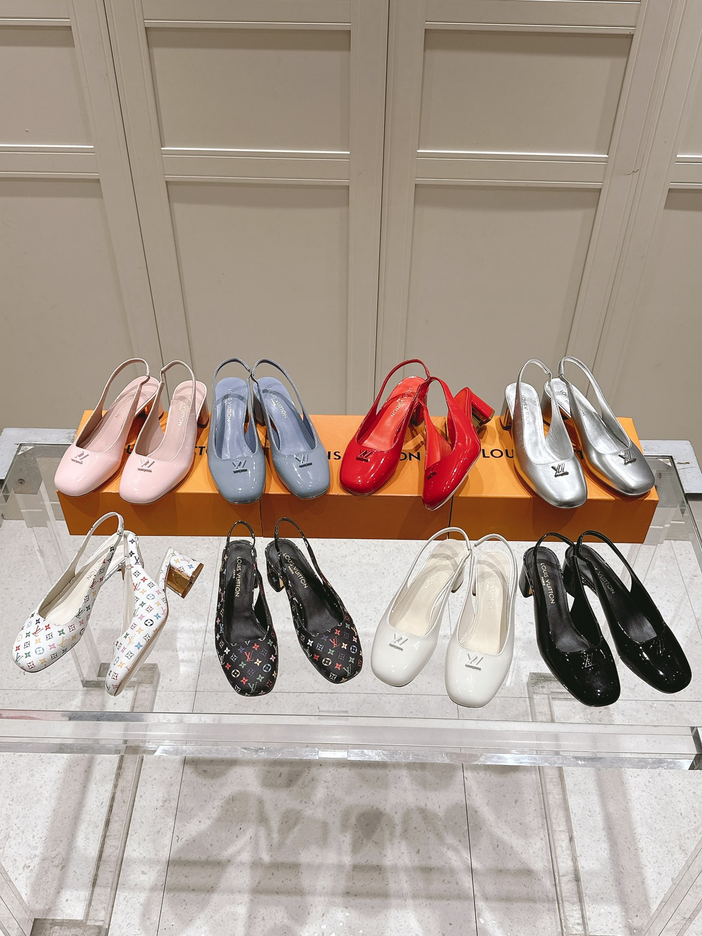 [TOP] Louis Vuitton LV 5.5cm Mid Heek Mules - 8 Color