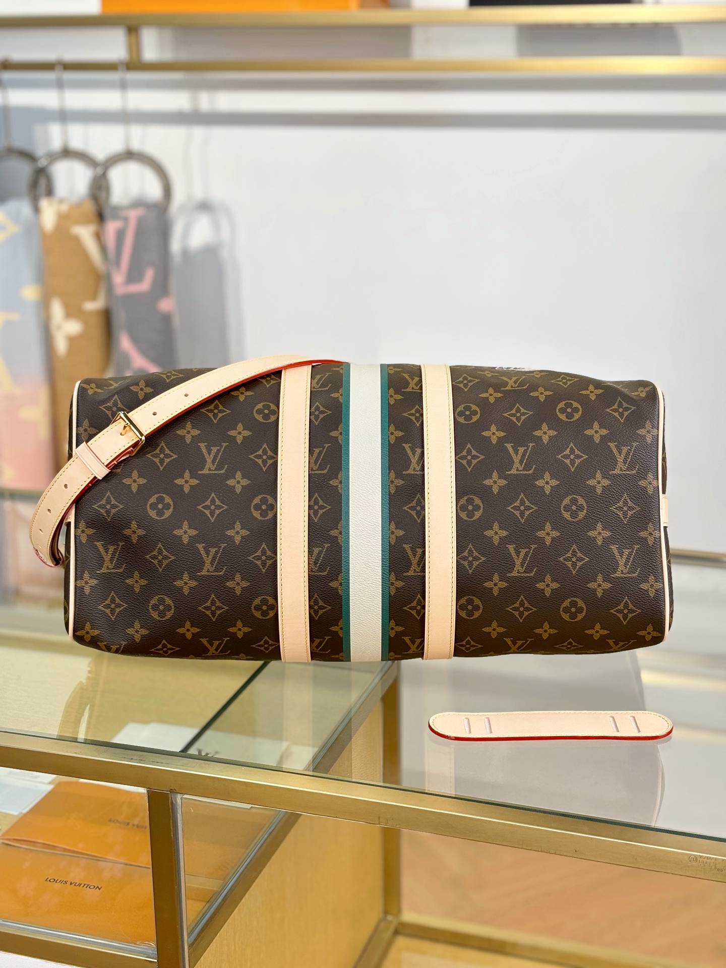 [TOP] Louis Vuitton LV Keepall Bandouliere Travel Bag 45x27x20cm - Brown