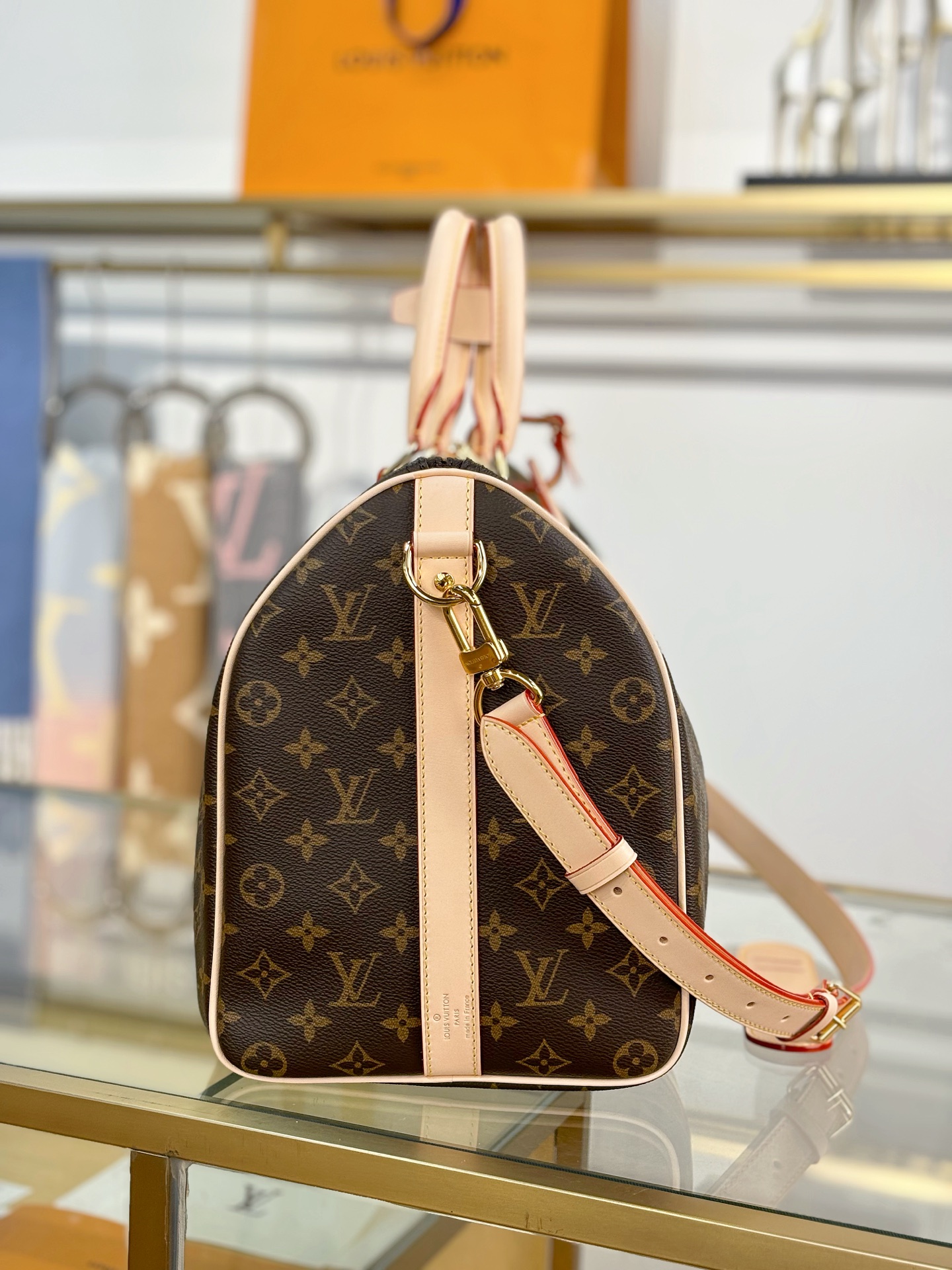 [TOP] Louis Vuitton LV Keepall Bandouliere Travel Bag 45x27x20cm - Brown