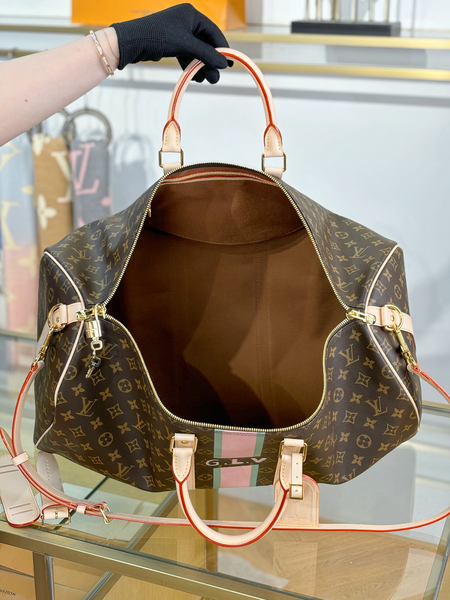 [TOP] Louis Vuitton LV Keepall Bandouliere Travel Bag 55x31x26cm - Brown