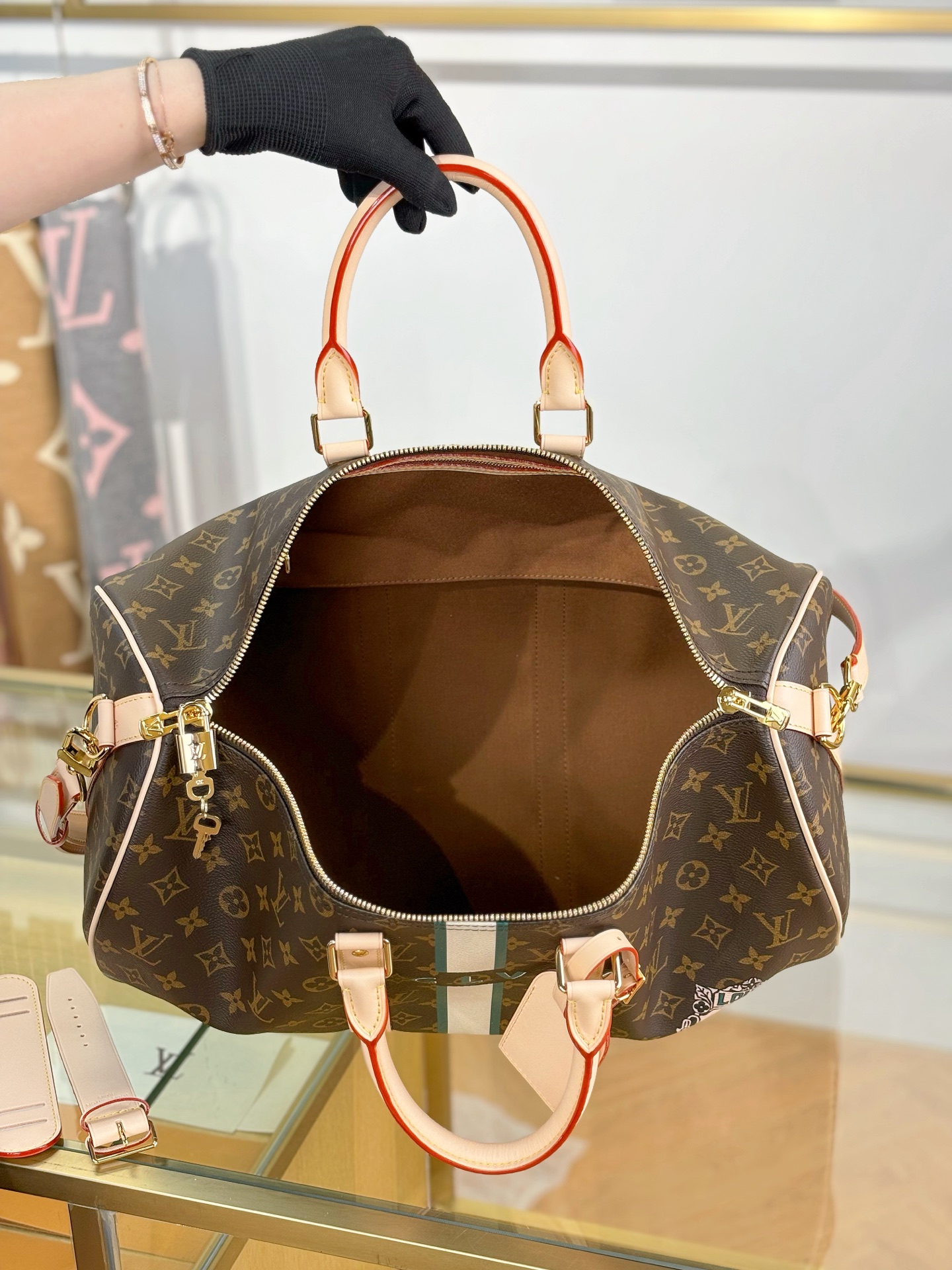 [TOP] Louis Vuitton LV Keepall Bandouliere Travel Bag 45x27x20cm - Brown