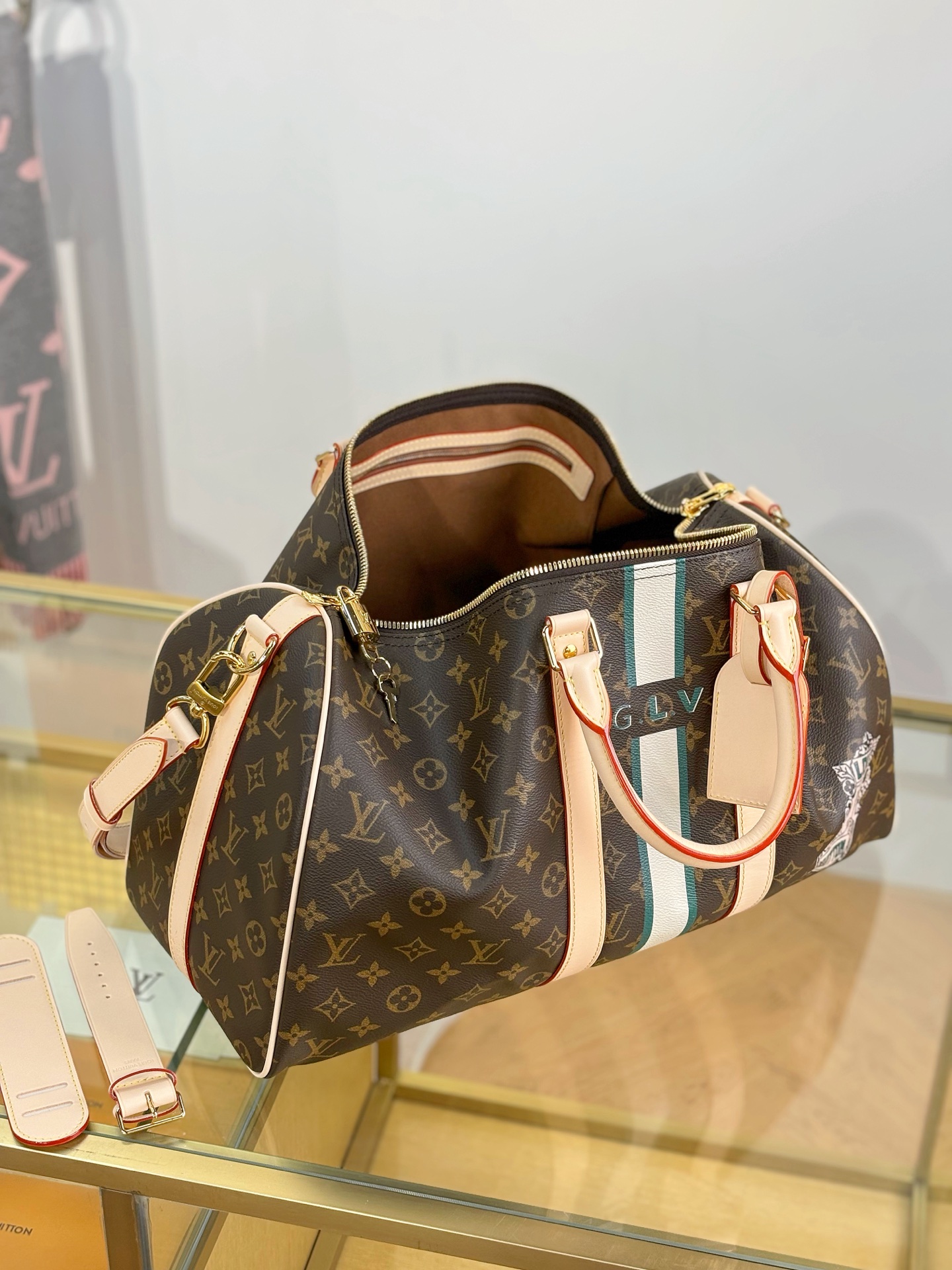 [TOP] Louis Vuitton LV Keepall Bandouliere Travel Bag 45x27x20cm - Brown