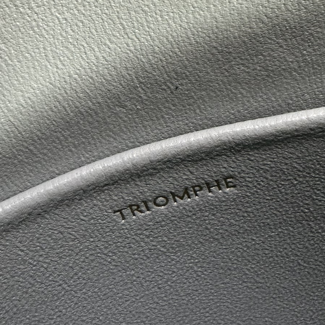 [TOP] CELINE Besace Triomphe Bag Calfskin 18.5x16x6cm - Brown / Blue