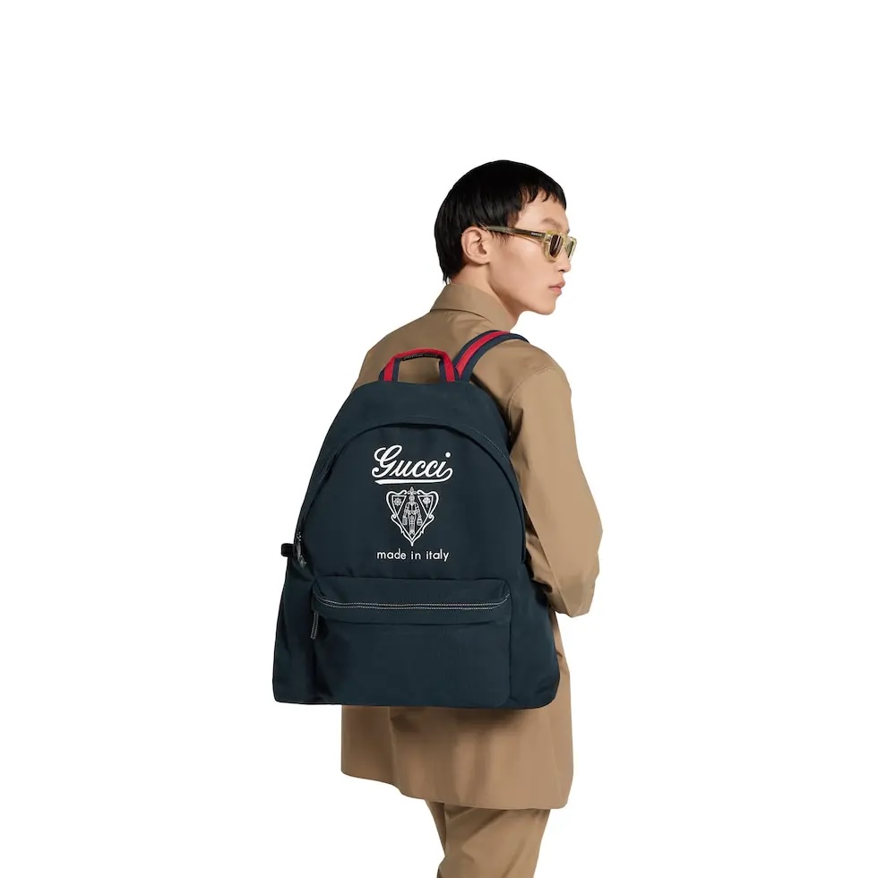 [TOP] GUCCI Travel Canvas Backpack 42 x 48 x 18 cm - Black