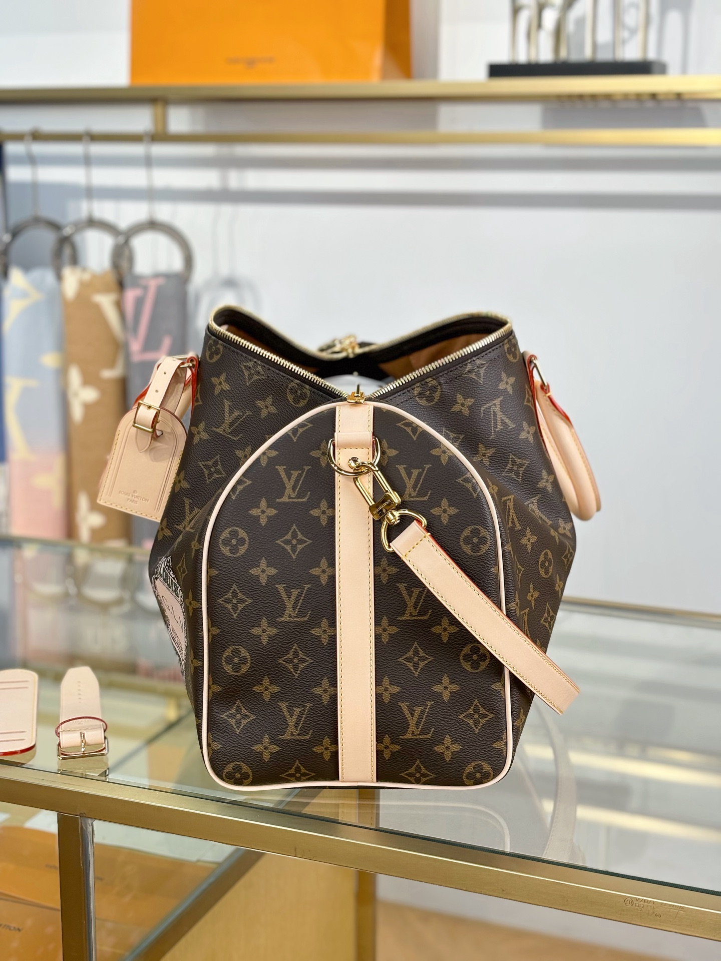 [TOP] Louis Vuitton LV Keepall Bandouliere Travel Bag 45x27x20cm - Brown