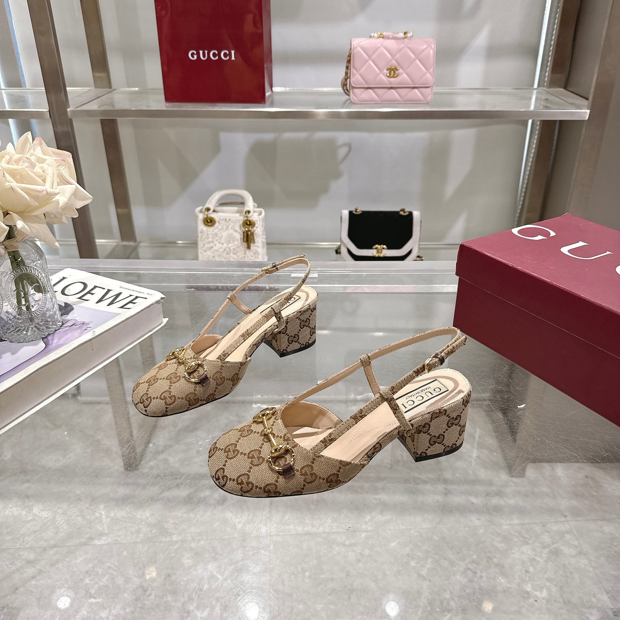 [TOP] GUCCI Mules - Brown