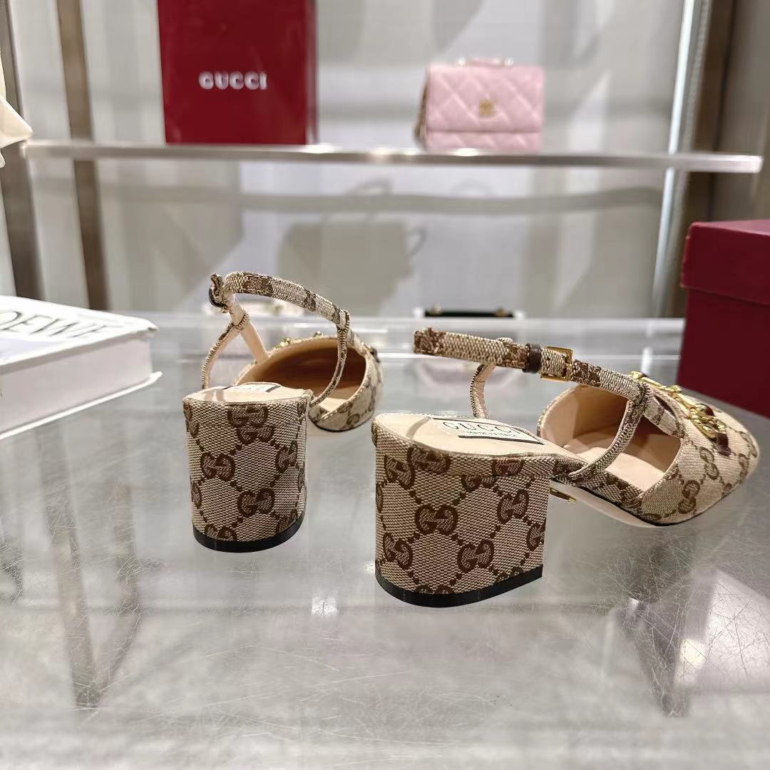 [TOP] GUCCI Mules - Brown