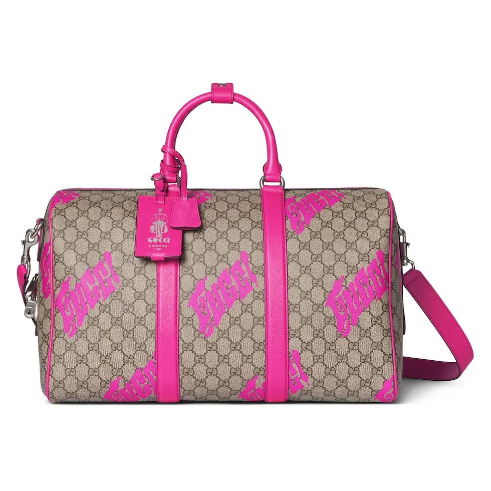 [TOP] GUCCI Travel Bag 44 x 29 x 23 cm - Brown and Pink