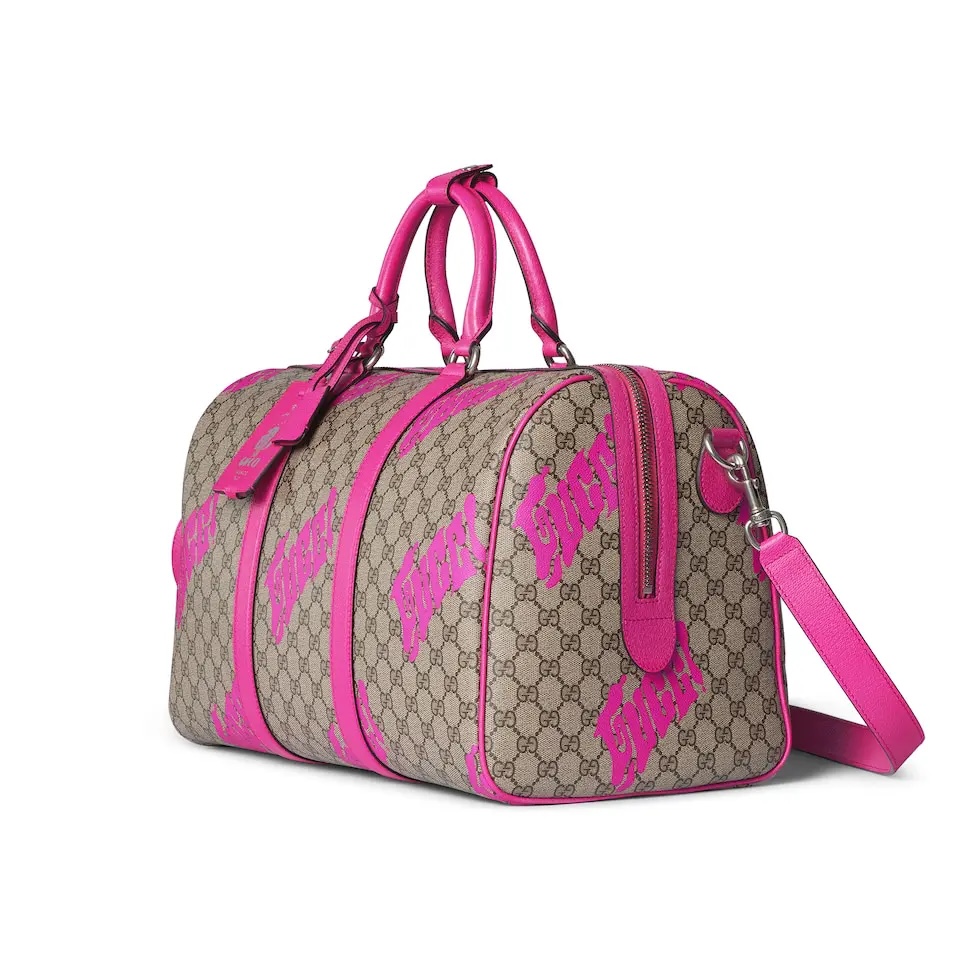 [TOP] GUCCI Travel Bag 44 x 29 x 23 cm - Brown and Pink