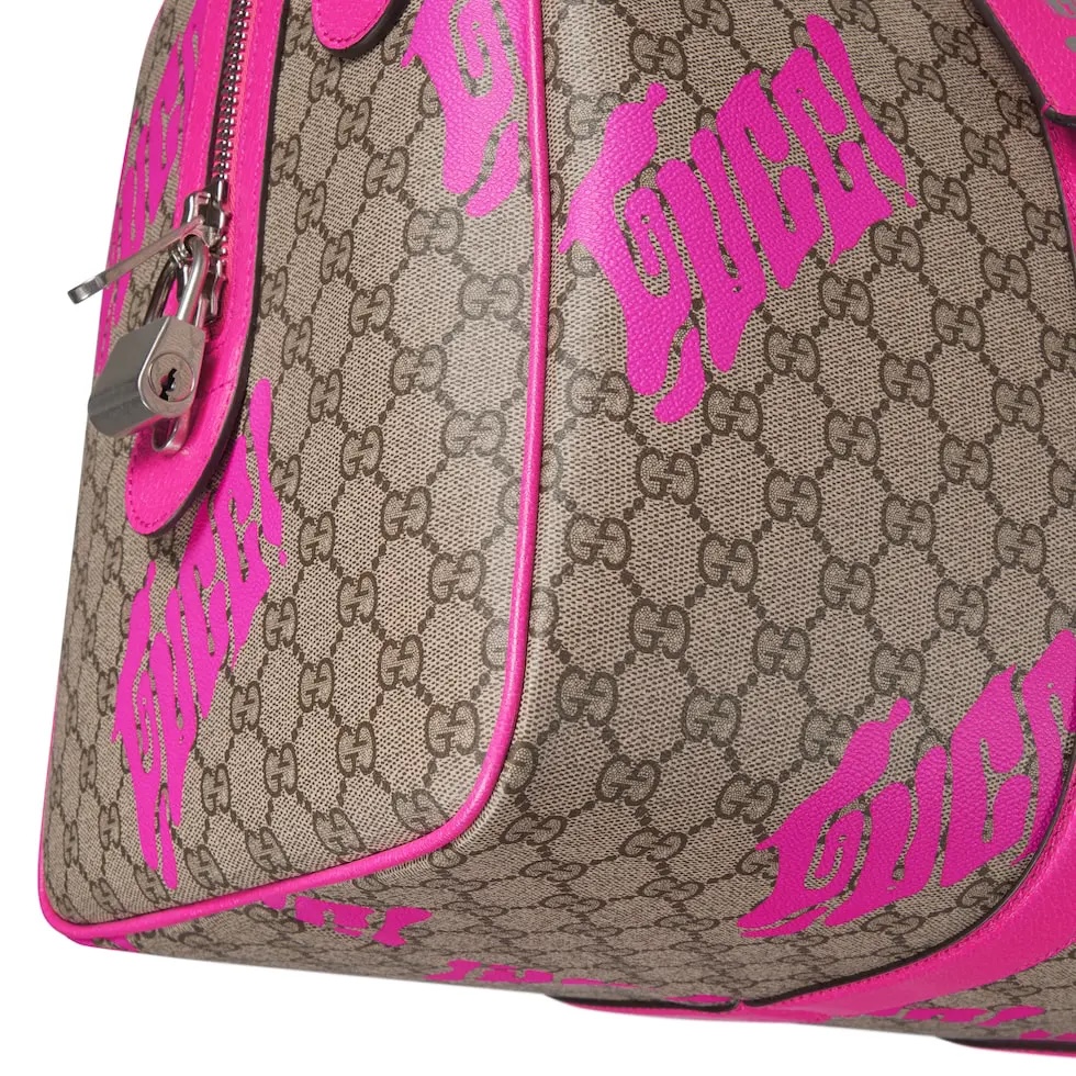 [TOP] GUCCI Travel Bag 44 x 29 x 23 cm - Brown and Pink
