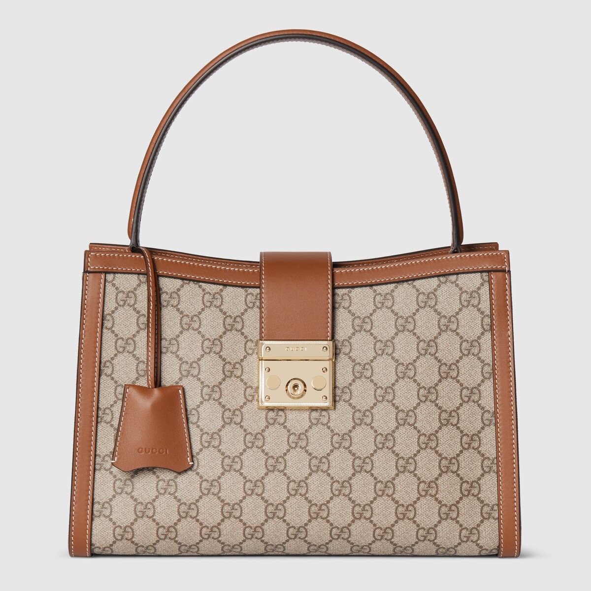 [TOP] GUCCI  Padlock Chain Tote Bag 31 x 21 x 11 cm /25.5 x 17.5 x 10 cm -Brown