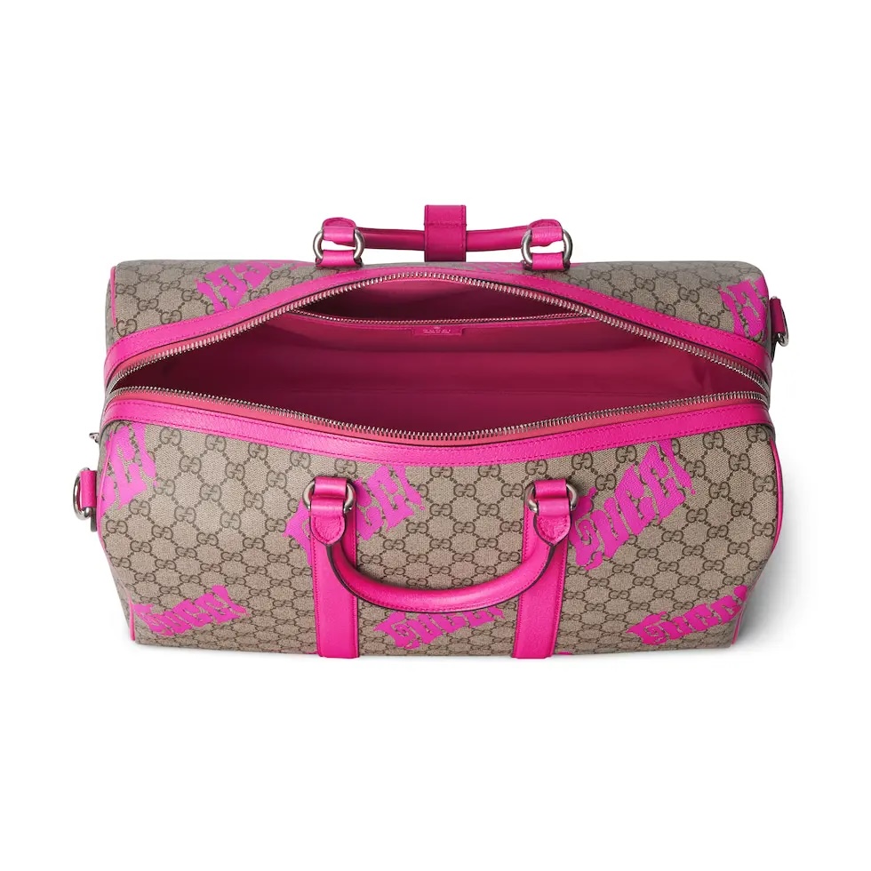 [TOP] GUCCI Travel Bag 44 x 29 x 23 cm - Brown and Pink