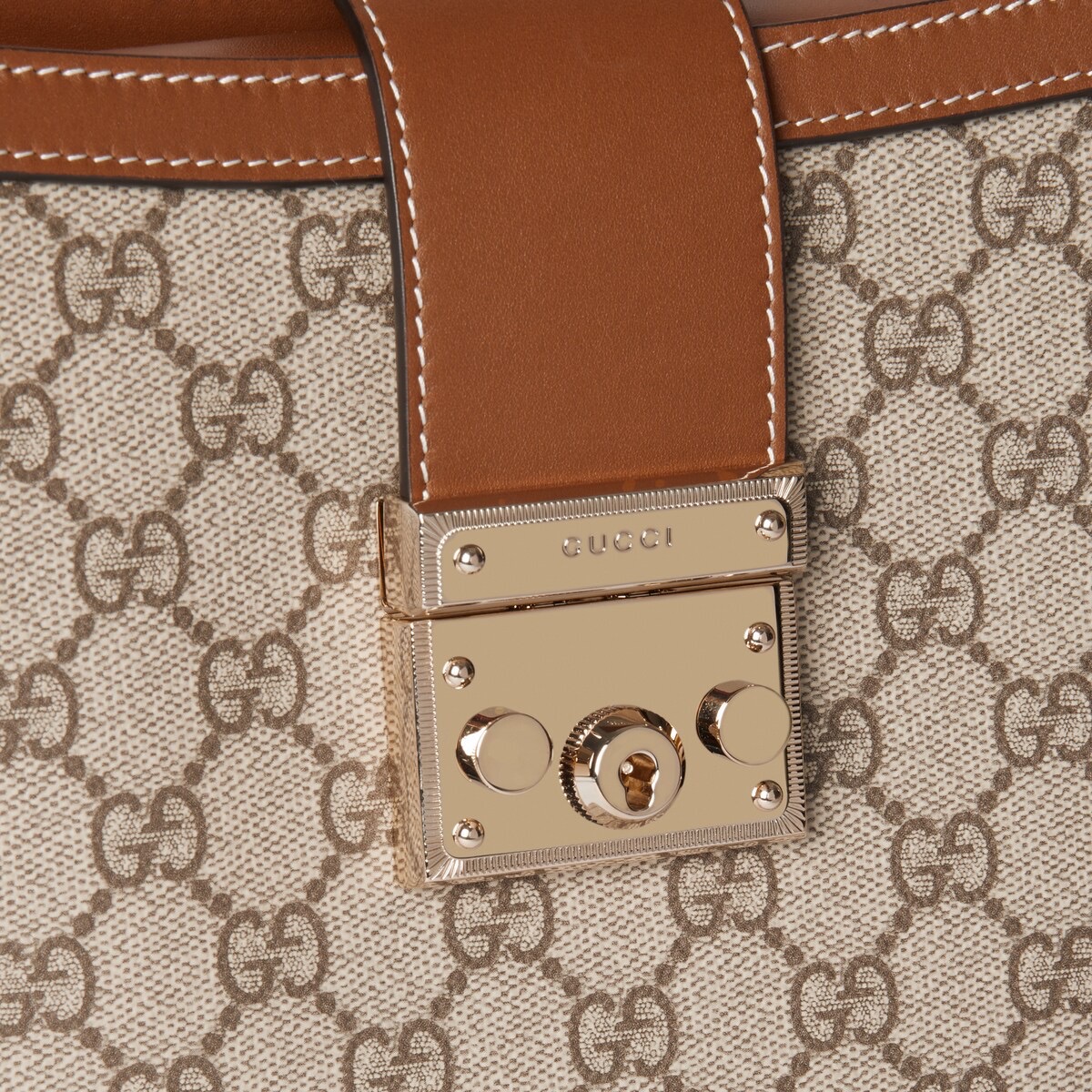 [TOP] GUCCI  Padlock Chain Tote Bag 31 x 21 x 11 cm /25.5 x 17.5 x 10 cm -Brown