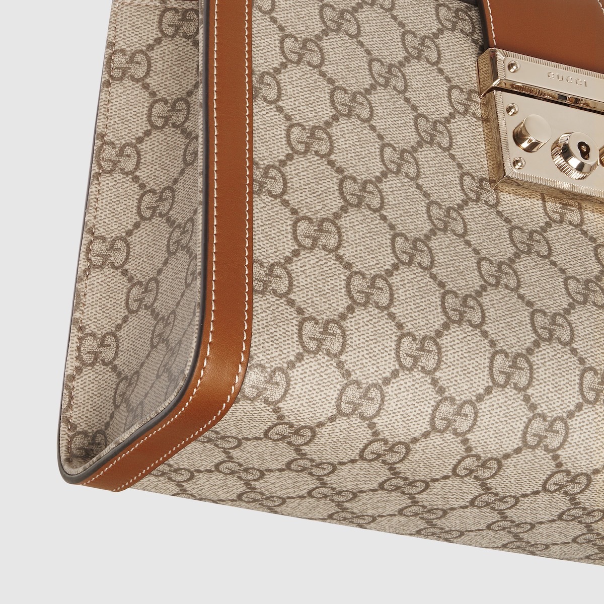 [TOP] GUCCI  Padlock Chain Tote Bag 31 x 21 x 11 cm /25.5 x 17.5 x 10 cm -Brown