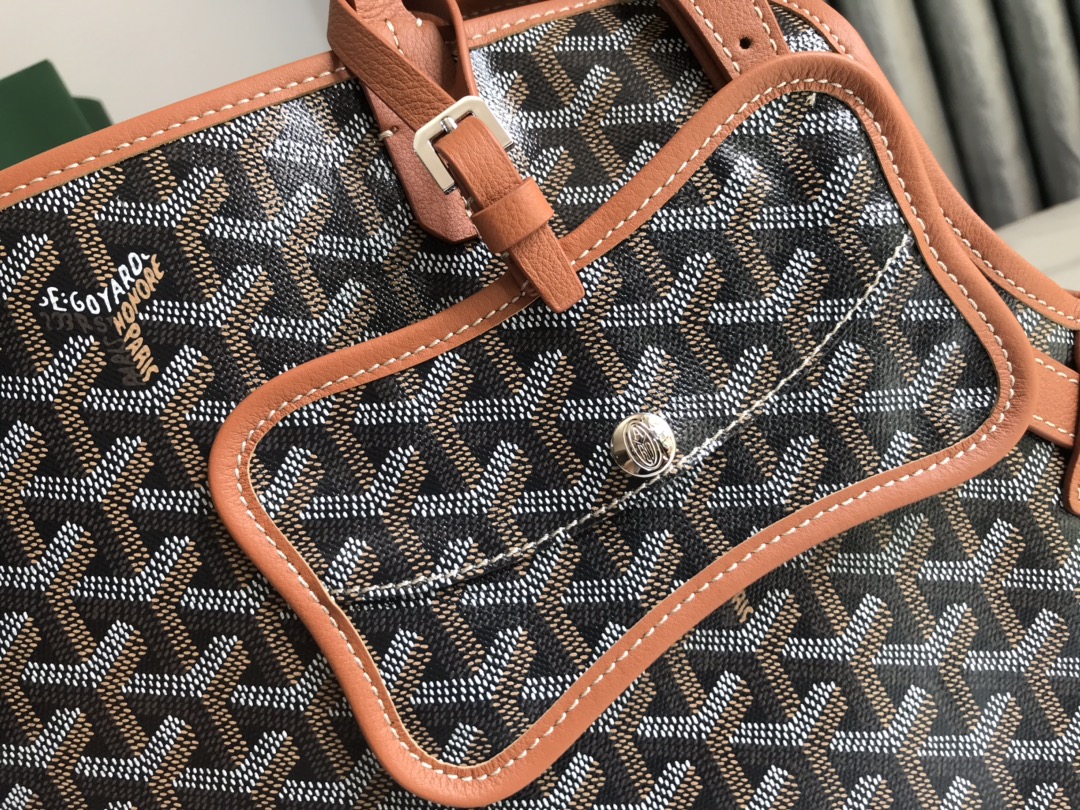 [TOP] Goyard Chien Gris & Pocket Pet Bag 27*15*33.5 cm - Brown