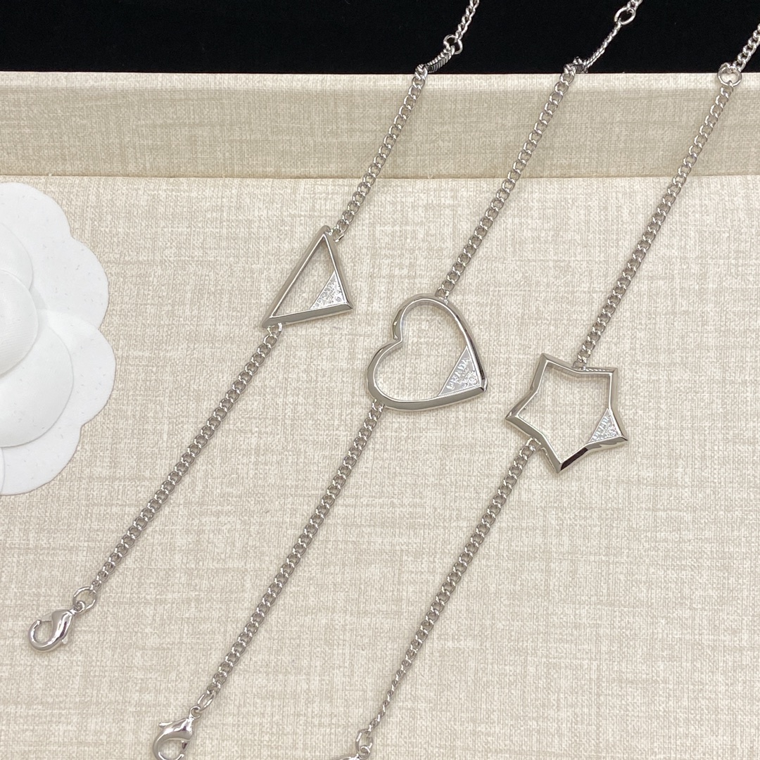 [TOP] PRADA Bracelet Set - Sliver