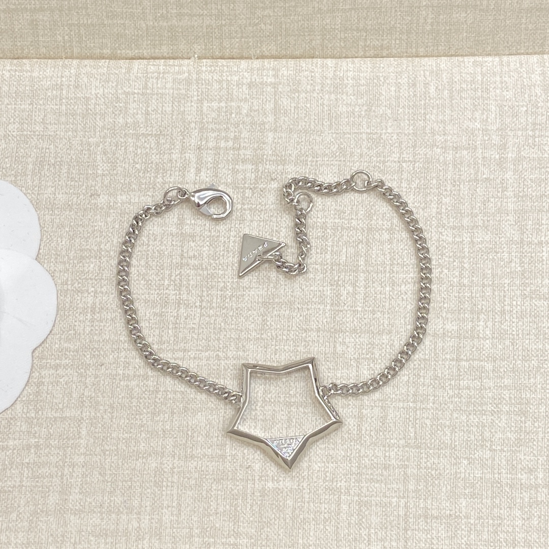 [TOP] PRADA Bracelet Set - Sliver