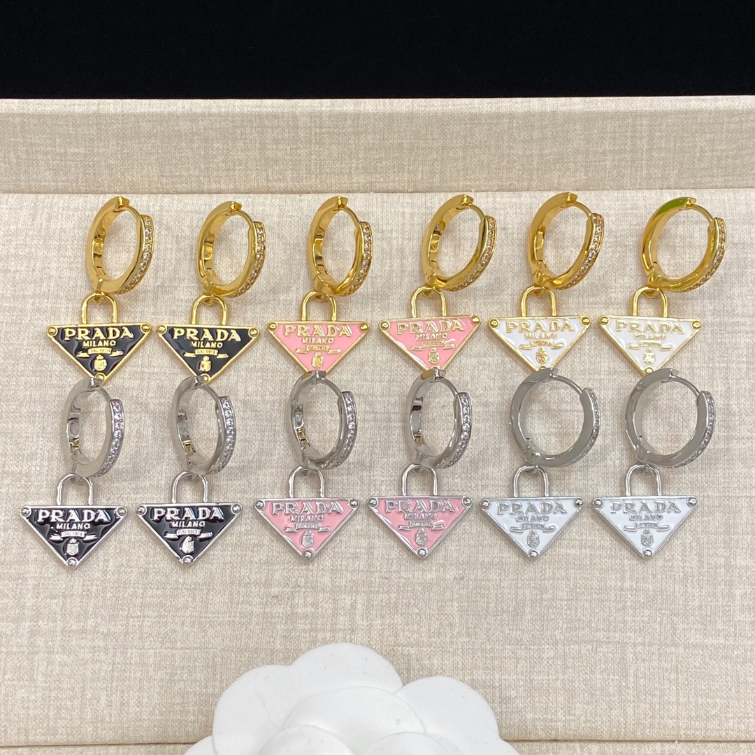 [TOP] PRADA Triangle Earrings - 6 Colors