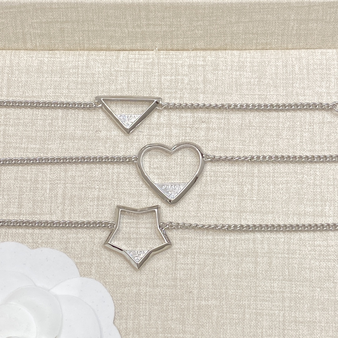 [TOP] PRADA Bracelet Set - Sliver