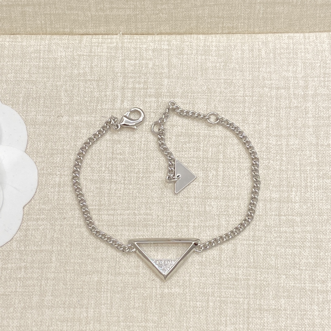 [TOP] PRADA Bracelet Set - Sliver
