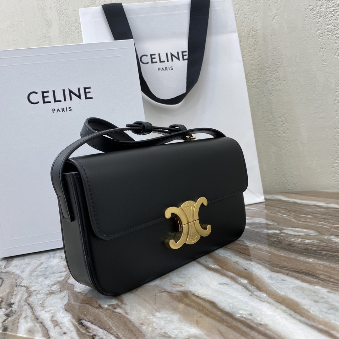 [TOP] CELINE Triomphe Shoulder Bag Calfskin 20x10x4cm - 8 Color&GHW
