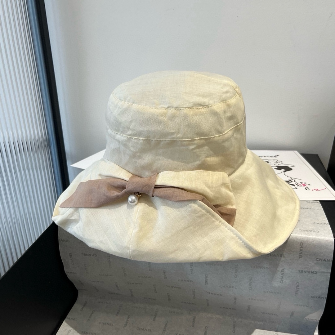 [TOP] CHANEL Bucket Hat - Beige