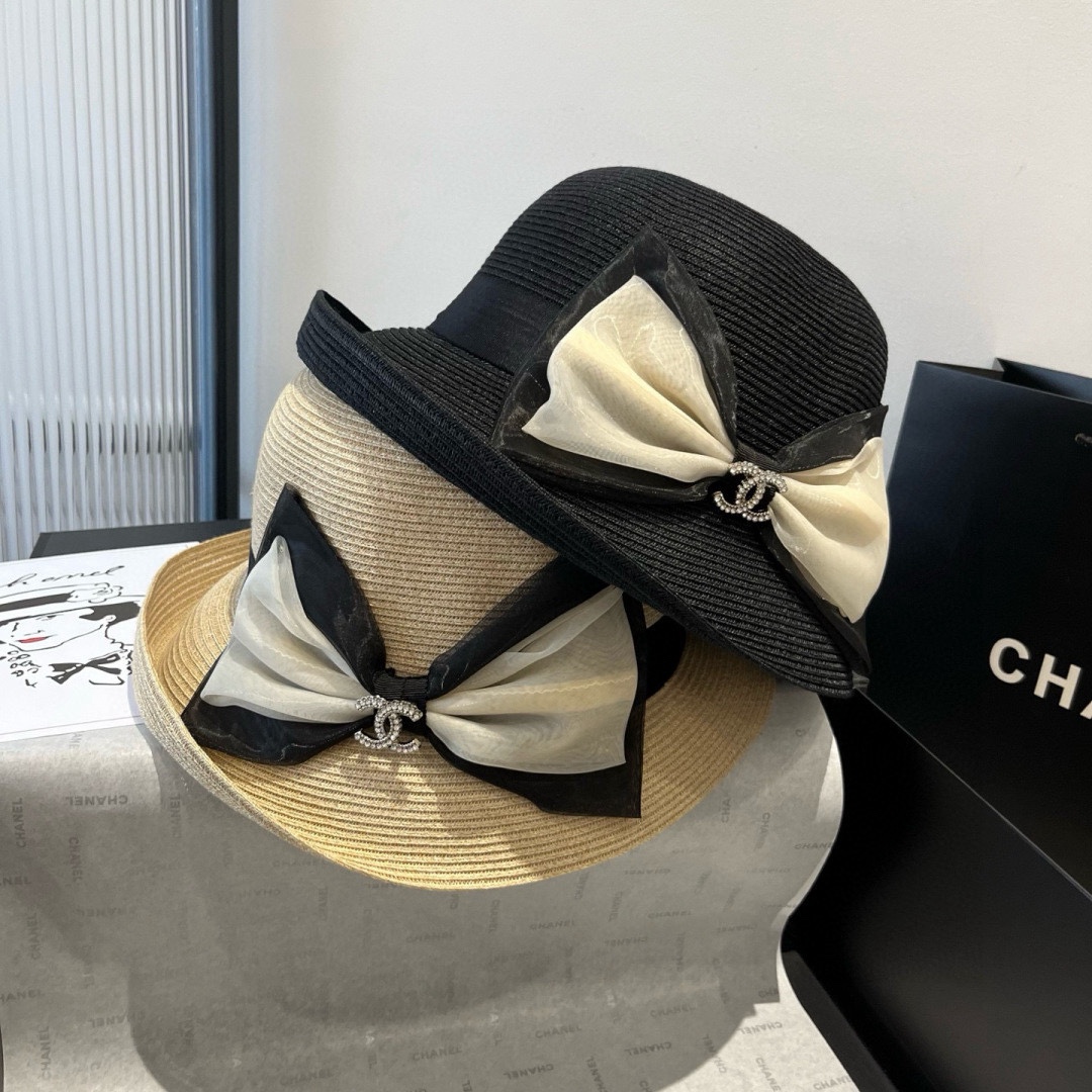 [TOP] CHANEL Straw Hat - 2 Colors
