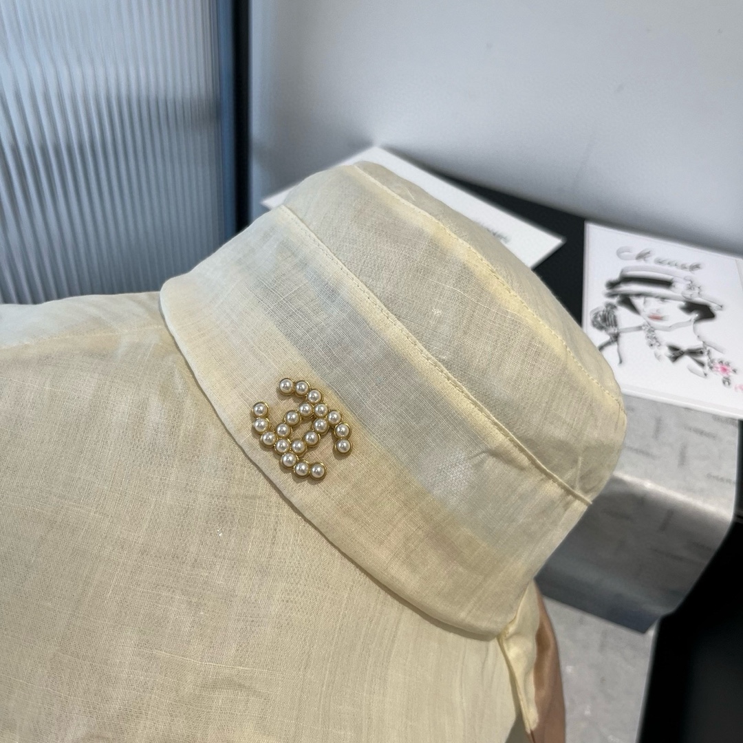 [TOP] CHANEL Bucket Hat - Beige