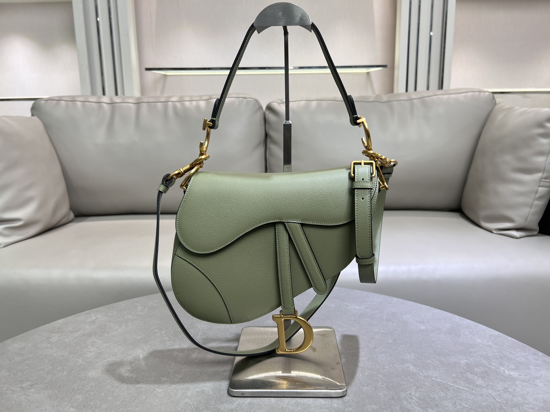 [TOP] Christian Dior Saddle Bag Medium 24×6×18cm - Green