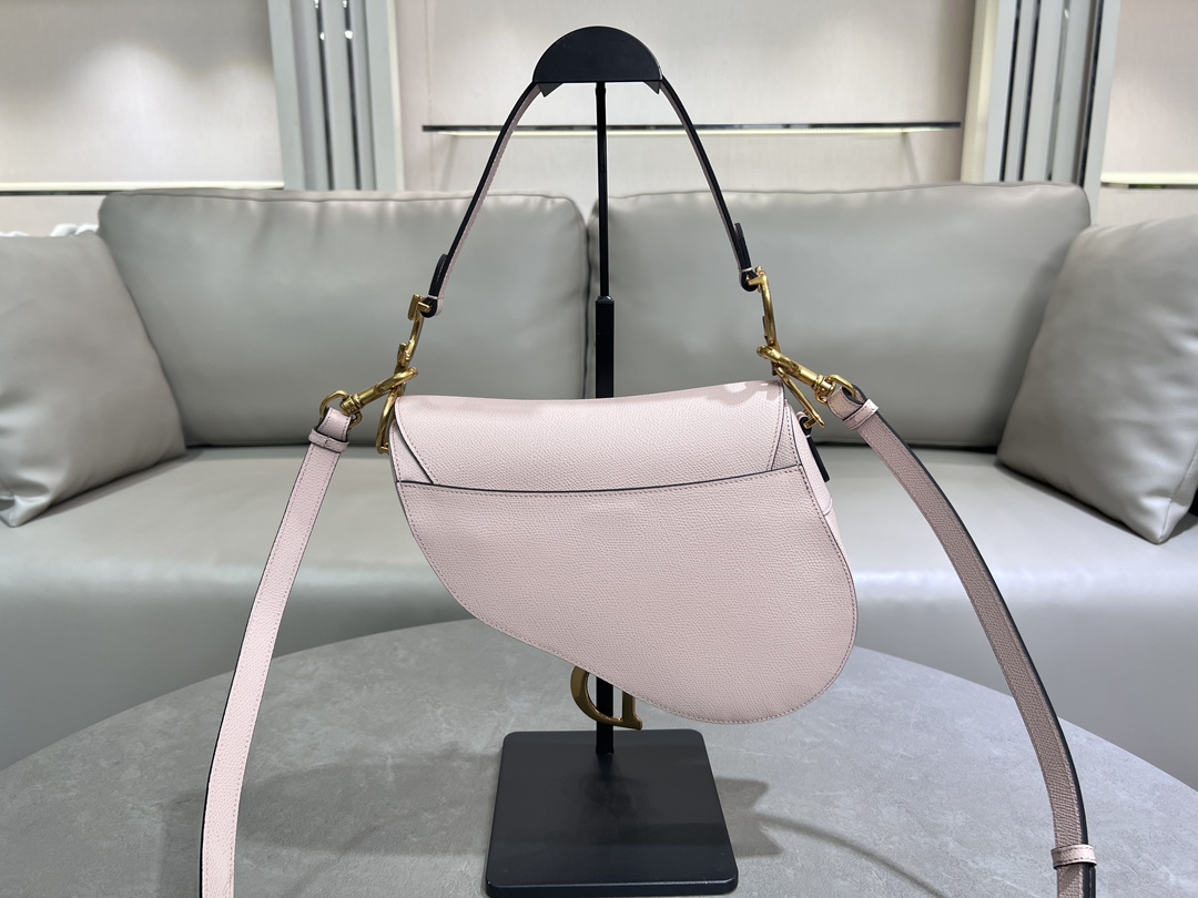 [TOP] Christian Dior Saddle Bag Medium 24×6×18cm - Pink